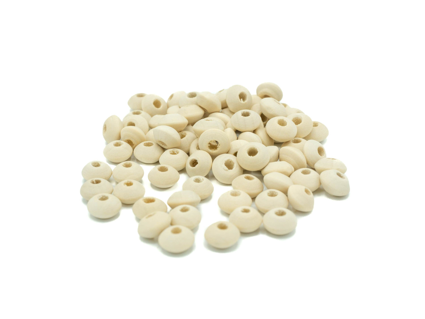 Koraliki drewniane płaskie 10mm 80szt. PJ-0775 Aliga